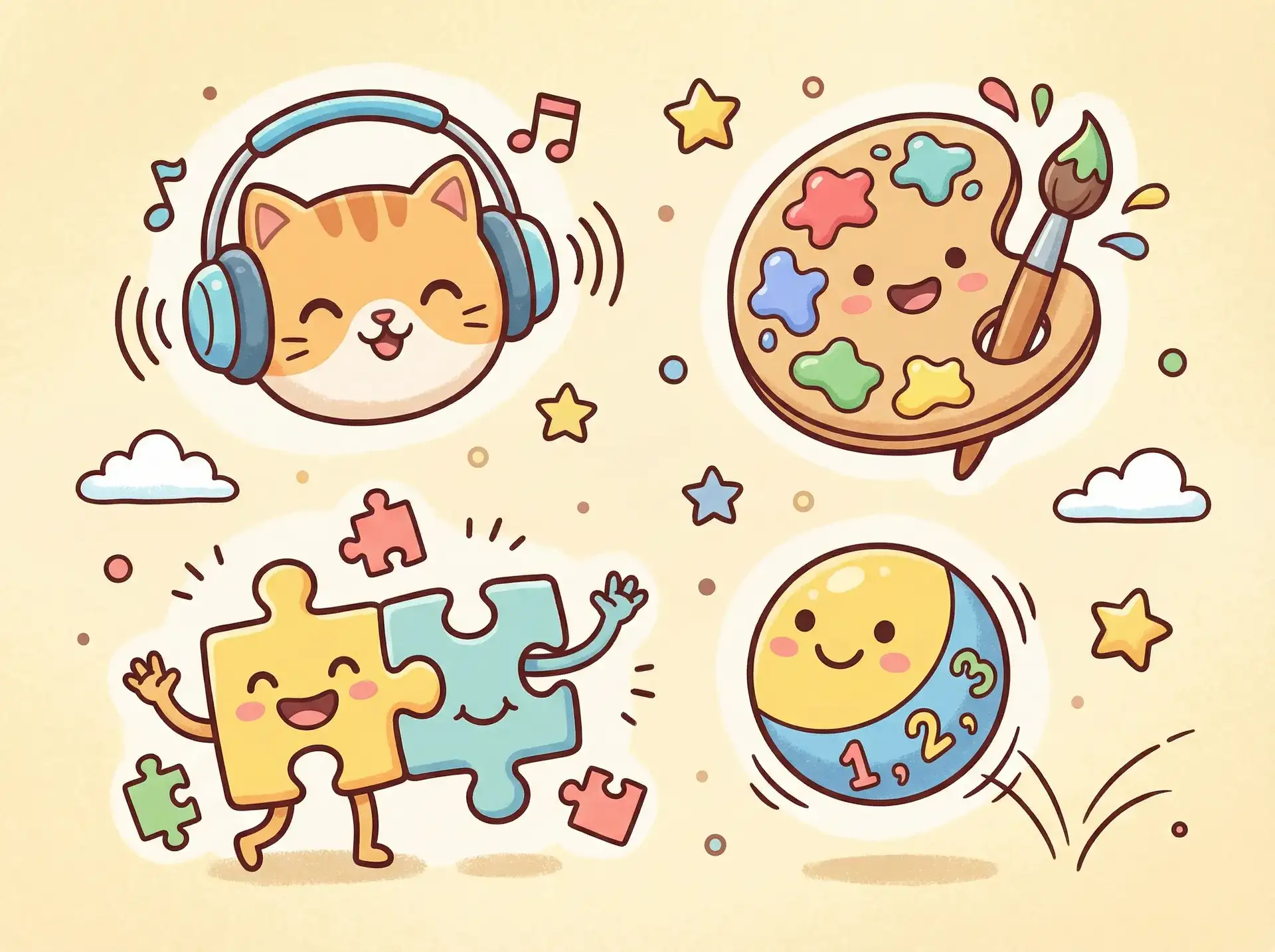 小朋友的手工作品 - 全息娇娃 益智创作